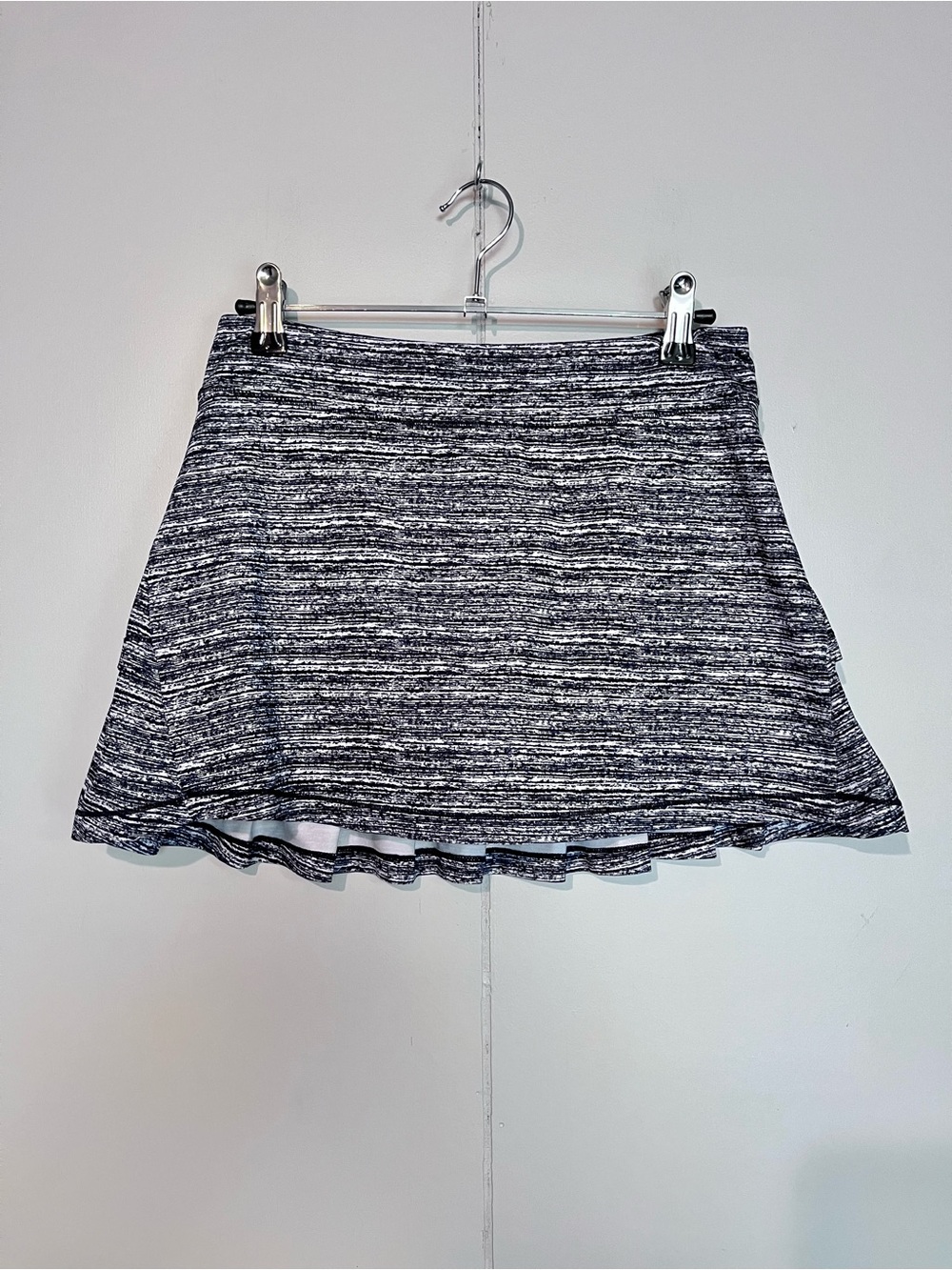Ideology Athletic Skort L Black White Marled Built-In Shorts